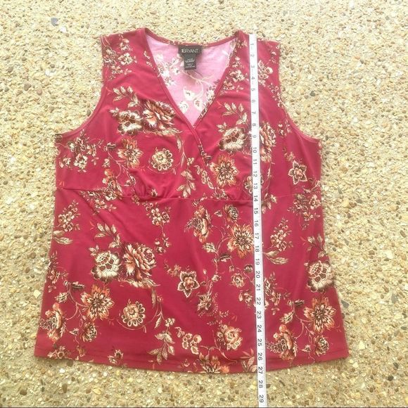 Lane Bryant Floral V-neck Tank 14 16 14/16 - Picture 3 of 8